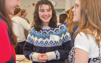 WHS students engage in dialogue during Yarmouth High School’s Civil Tea Club meeting